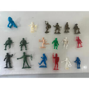 Vintage Cowboys Astronaut Bandit Plastic Toy Figures  Marx / MPC Kelloggs Kinder